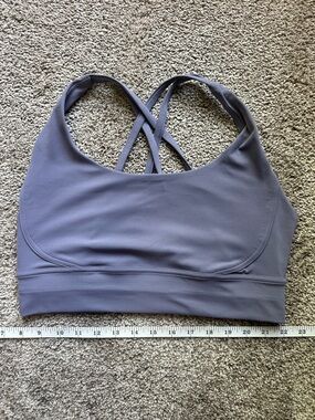 Women's Cross-Back Sports Bra in Lavender Gray